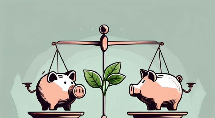 Smart Investment Strategies for Beginners A piggy bank on one side of a balance scale