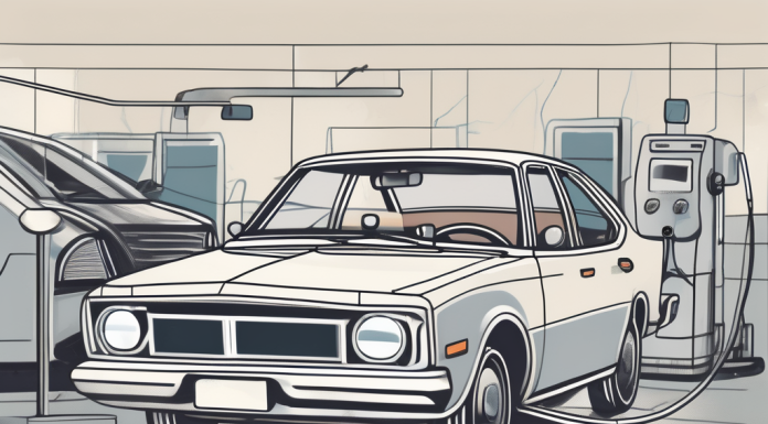 Buying a Used Car: Essential Considerations A used car with a magnifying glass hovering over it