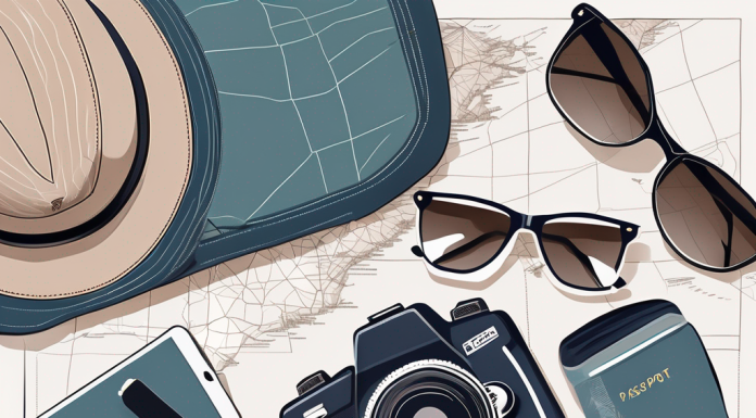 Travel Accessories You Shouldn’t Leave Behind A collection of essential travel accessories such as a suitcase