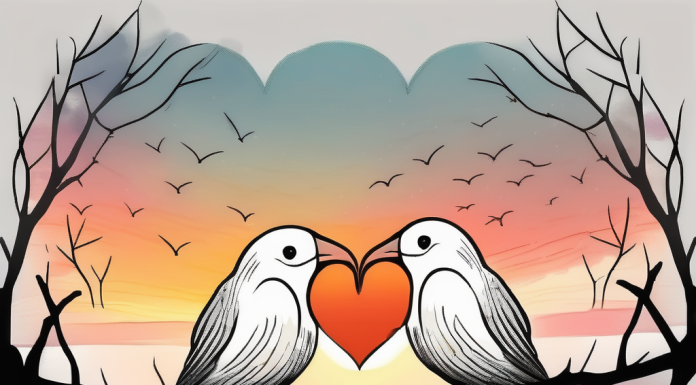 Tips to Keep the Love Alive in Your Senior Years Two elderly love birds sitting on a branch