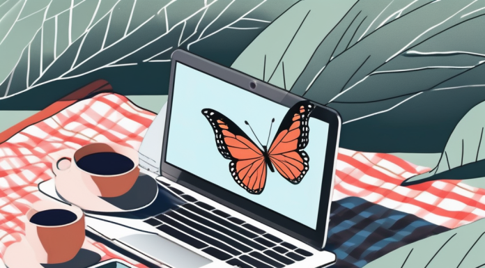 Benefits of Taking a Break from Technology A serene nature scene with a smartphone and laptop lying idle on a picnic blanket