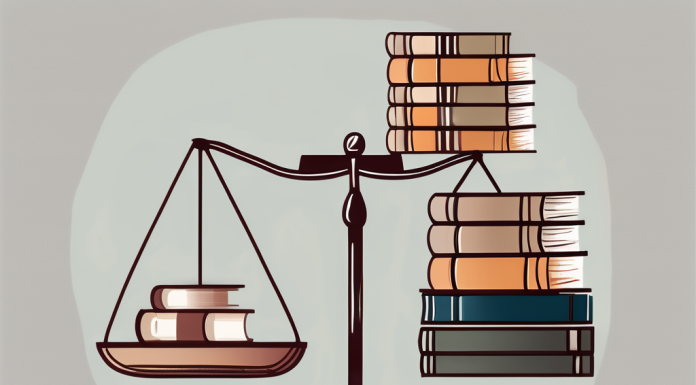 Continuing Education: How to Balance Learning with a Full-Time Job A balanced scale with books on one side and a briefcase on the other