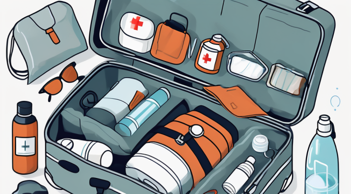 Essential Safety Tips for Traveling Alone A suitcase filled with essential items for solo travel such as a map