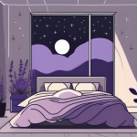Why Eight Hours of Sleep is Essential for Mental Health A serene bedroom scene at night with a moonlit window
