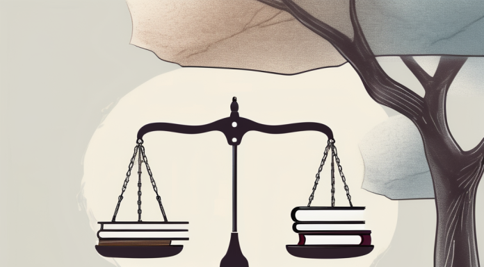 Returning to College as an Adult: How to Balance Work and Study A balancing scale with books symbolizing study on one side and a briefcase symbolizing work on the other